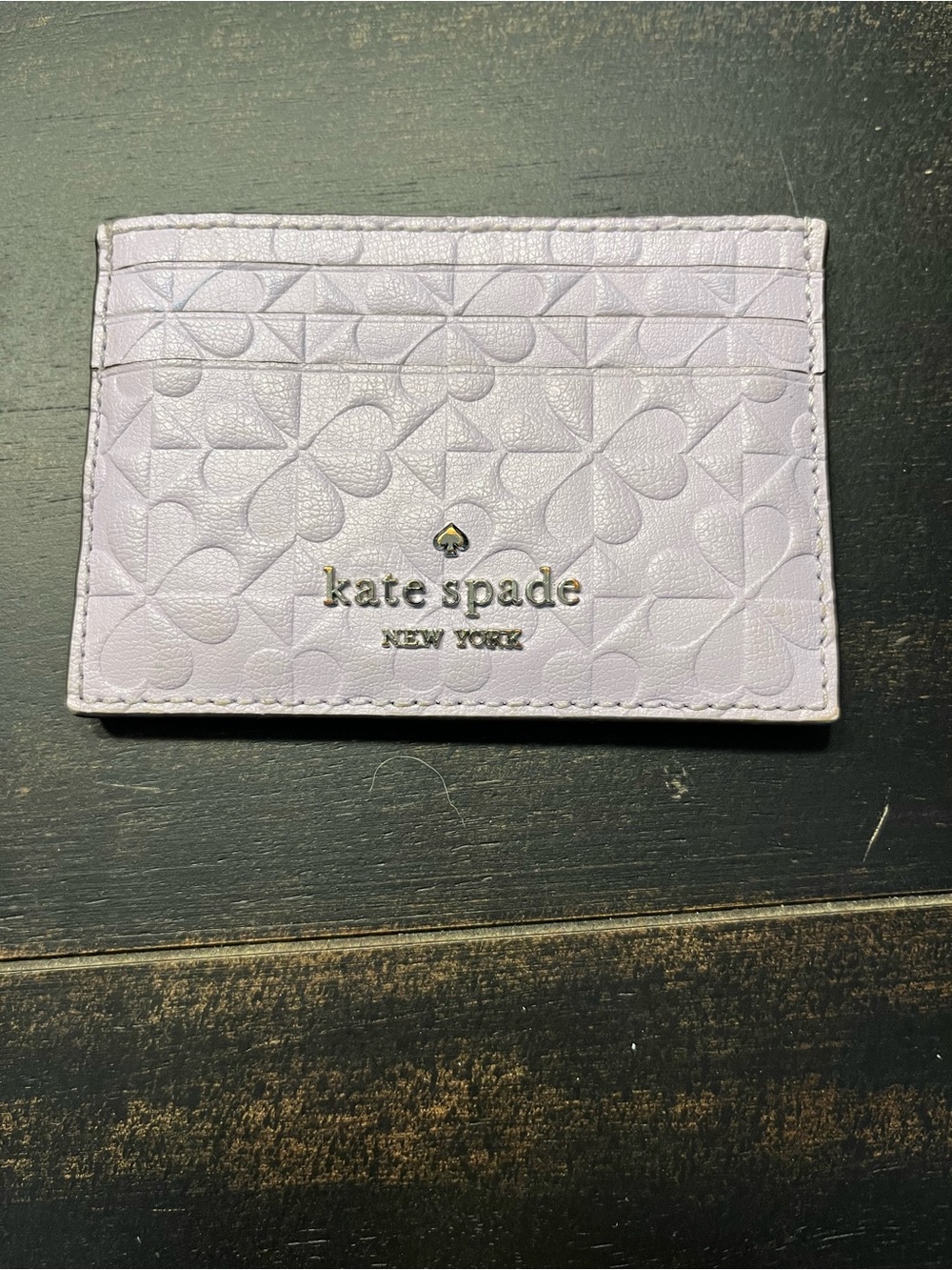 kate spade Lavender Embossed Card Slot Wallet